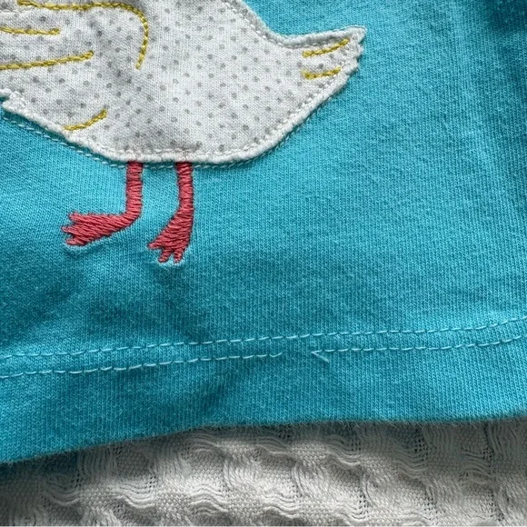 Baby Boden Baby Girl Long-Sleeve Blue Whimsical Duck Apple Tree Top: 6-9M - Picture 7 of 8